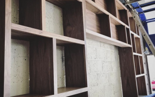 walnut shelving